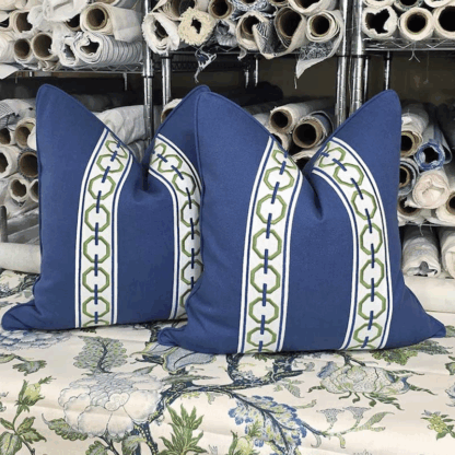 CHARLESTON COLLECTION LEXI LUMBAR PILLOW - BLUE - Image 5